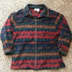 Vintage Eddie Bauer Aztec Zip up fleece